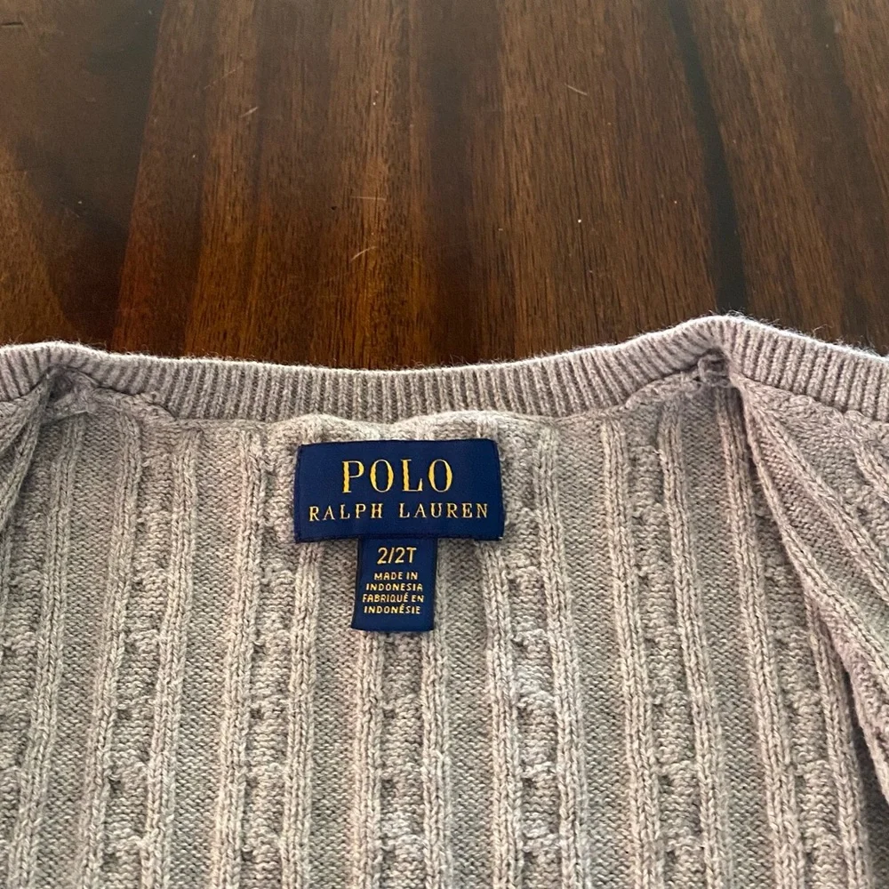Ralph Lauren Classic Gray Cable Knit Sweater